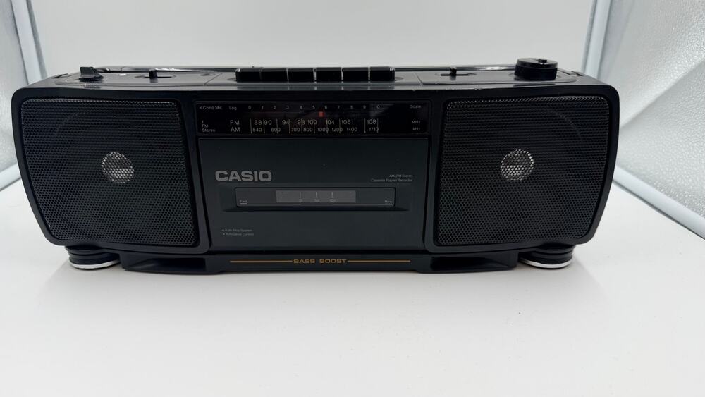 Vintage Casio CP-50 AM/FM Stereo Cassette Player Recorder Boombox Bass Boost